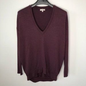 Wilfred Free  Purple V-neck Lightweight Sweater XS